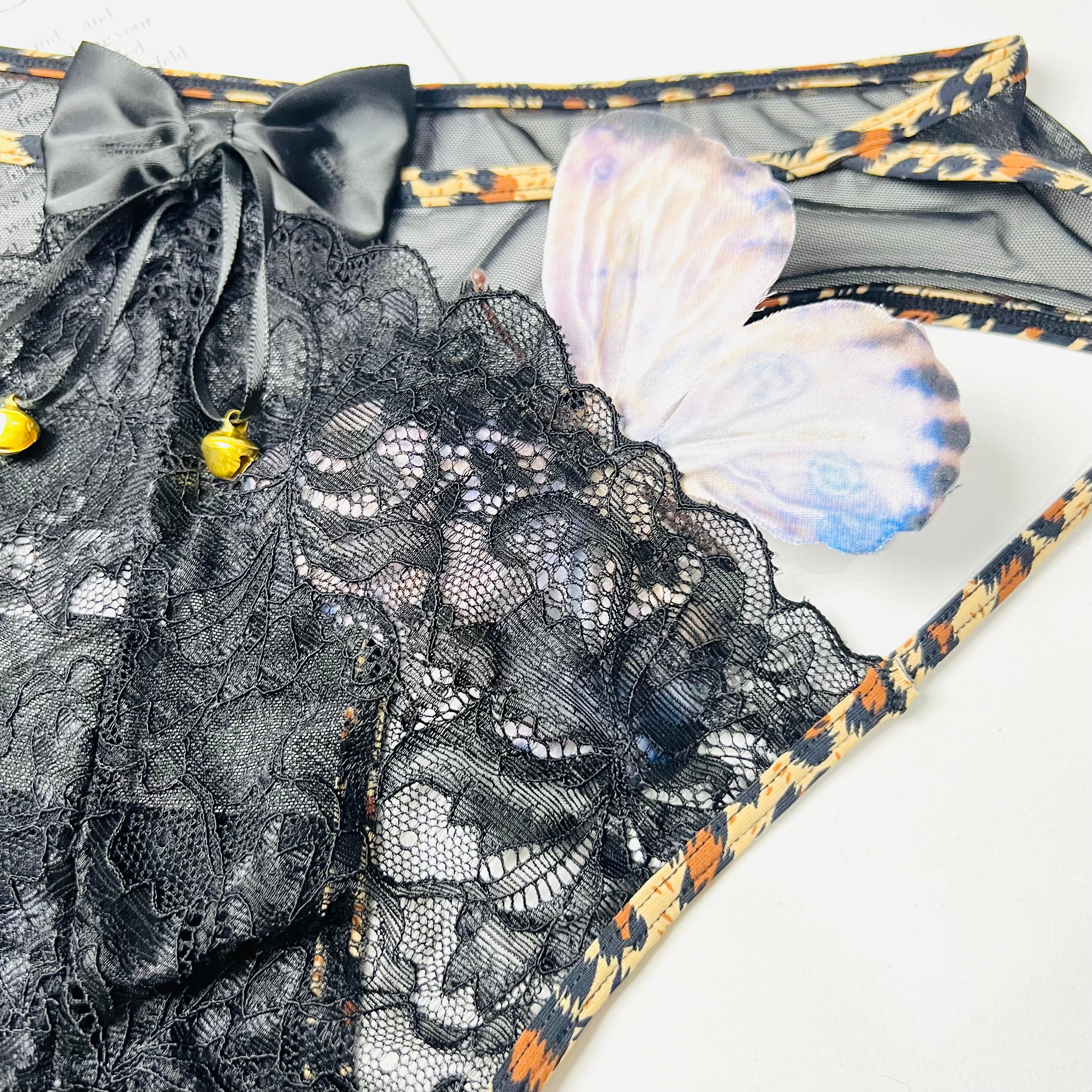 Midnight Leopard Lace Brief