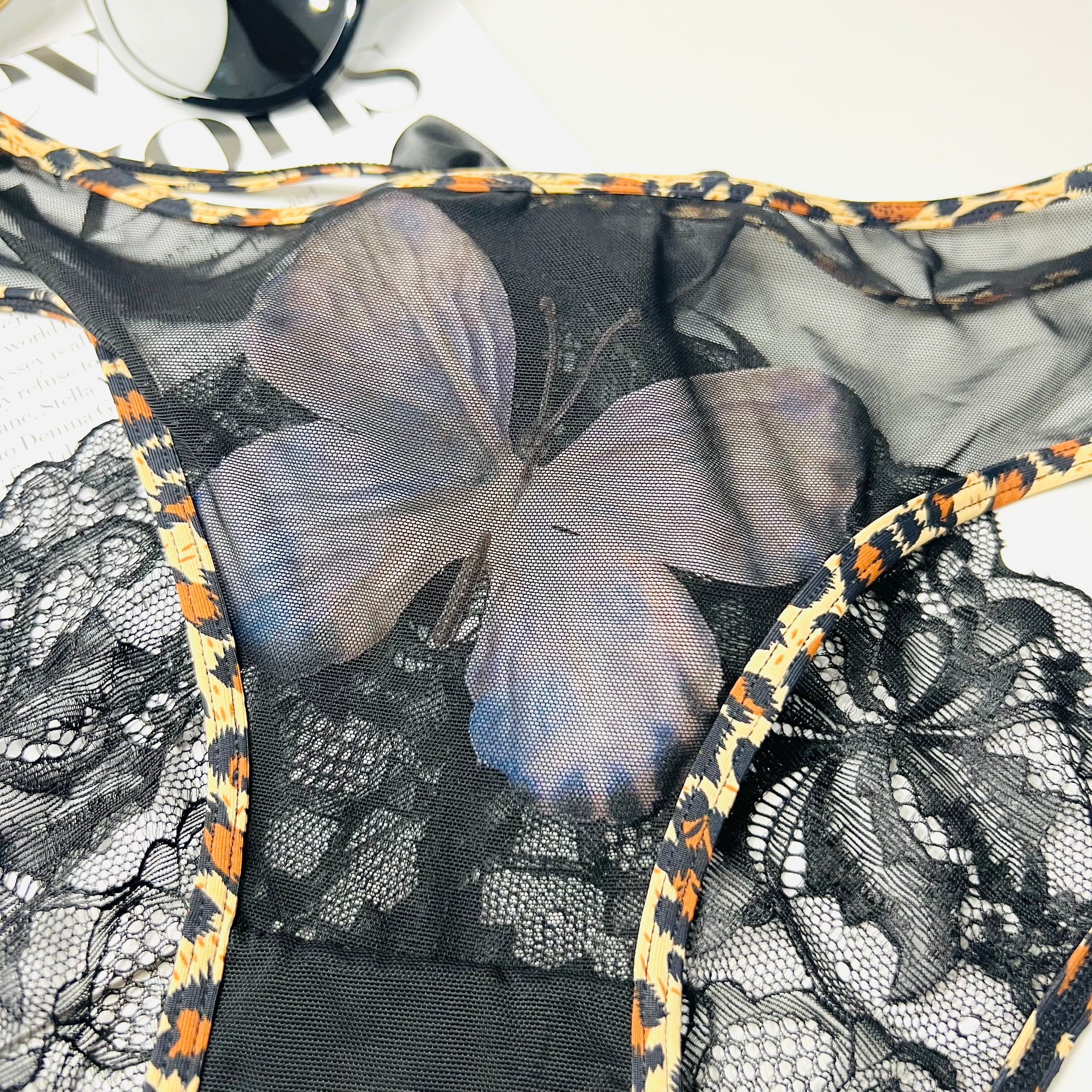 Midnight Leopard Lace Brief