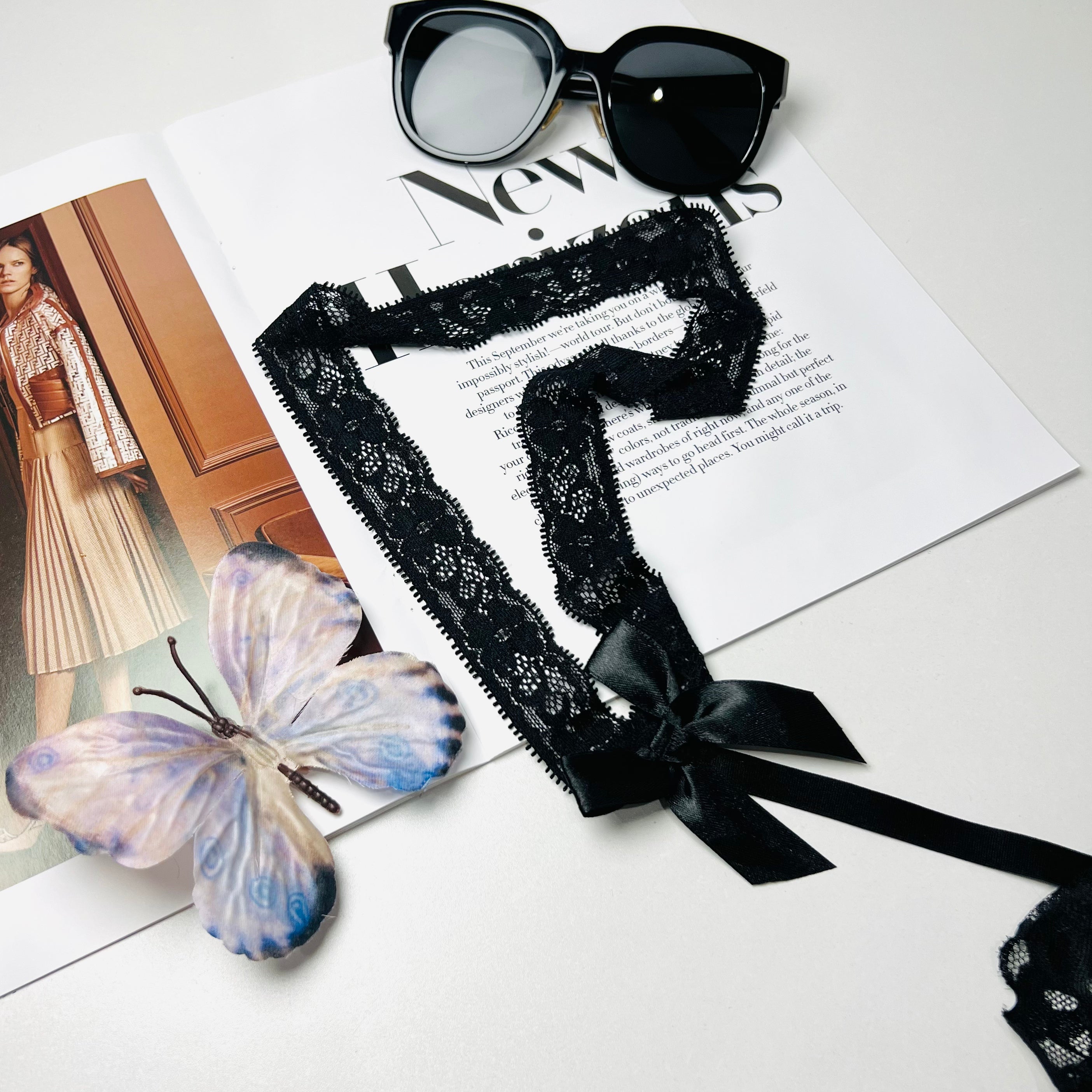 Noir Lace Halter Brief