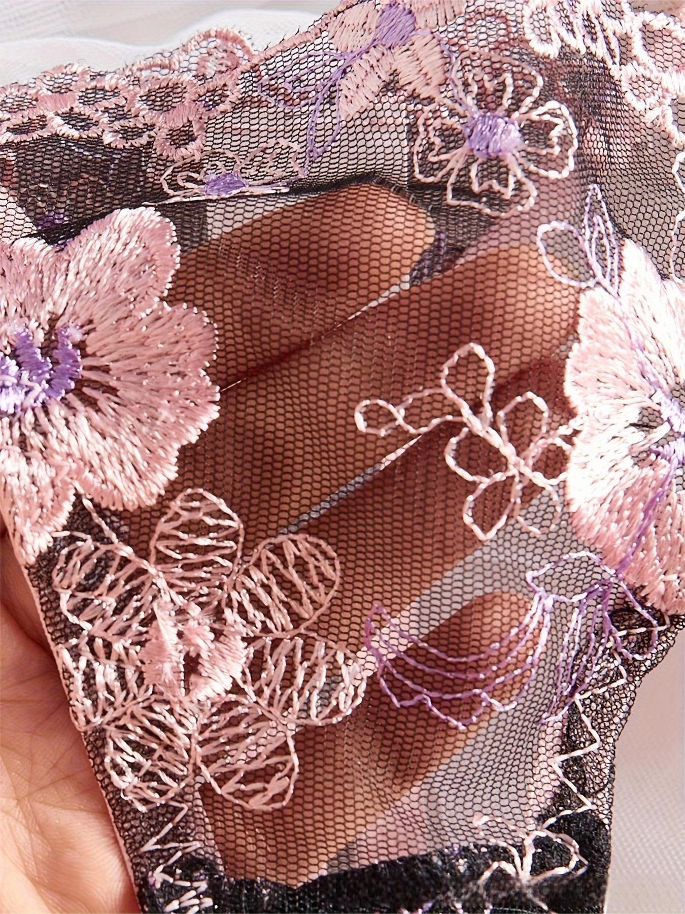 black lace thong lingerie close up detail fabric texture